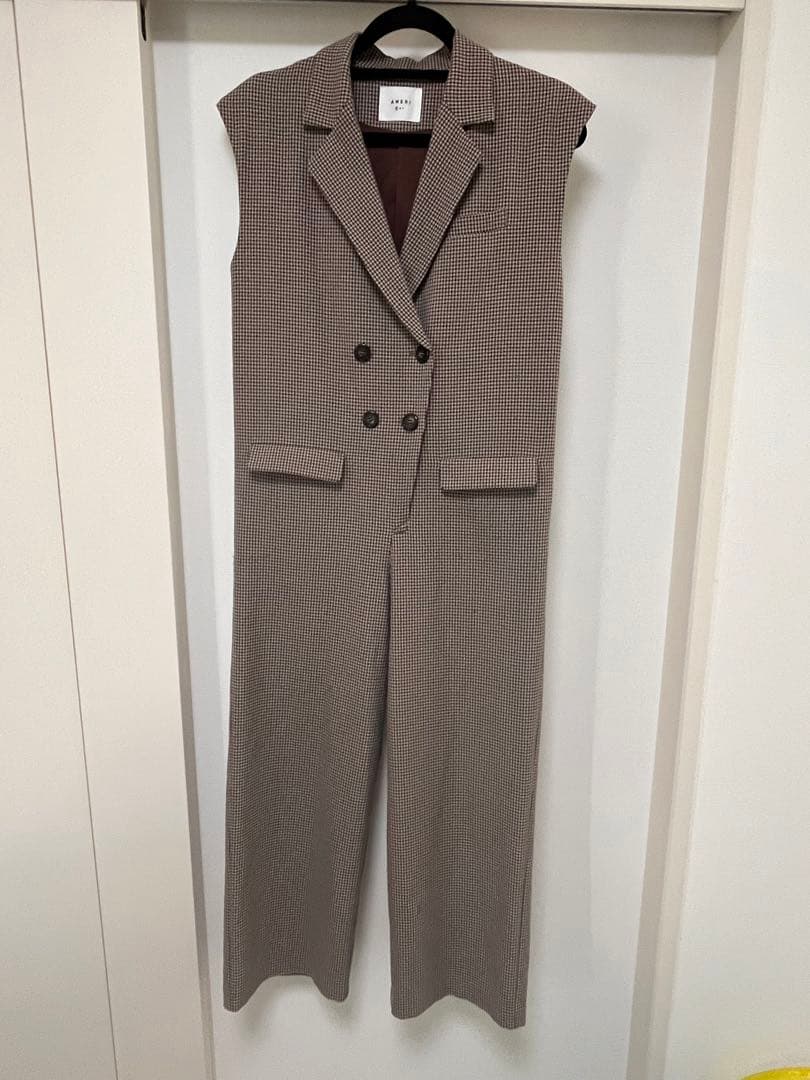 ワンピース Ameri VINTAGE MINI CHECK JACKET ROMPERS