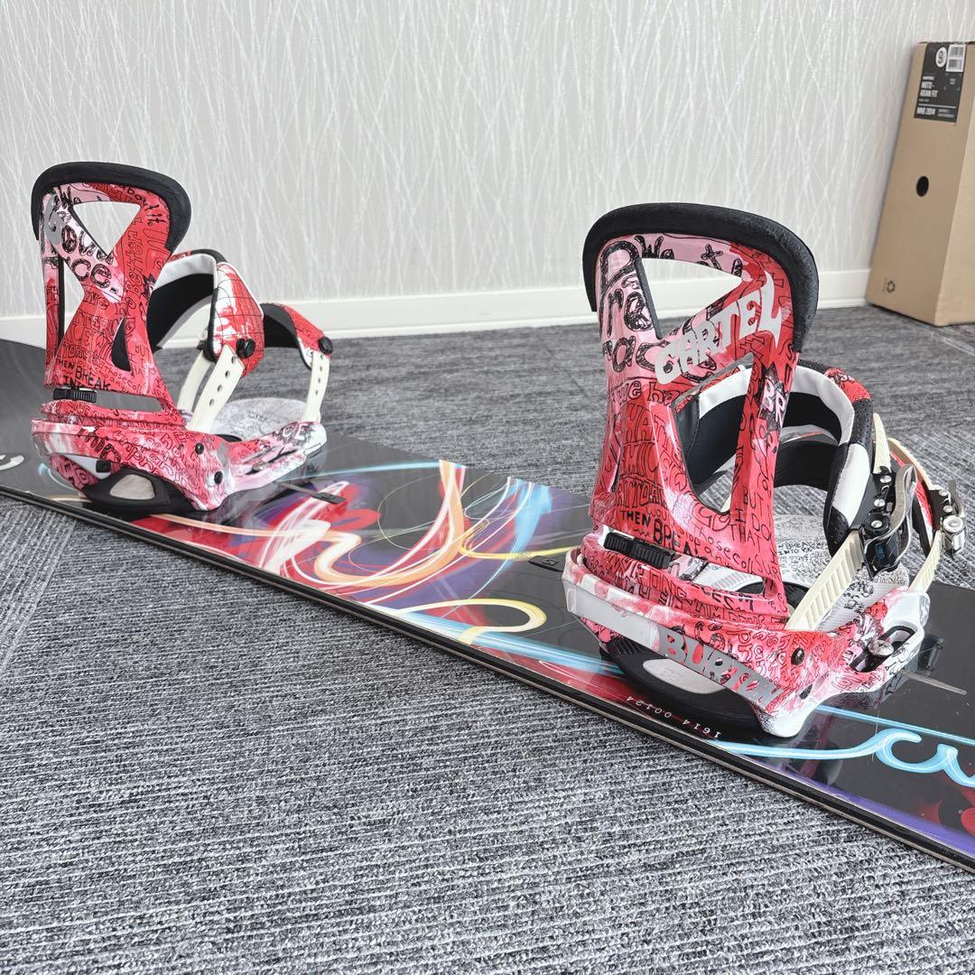 56超豪華❗️バートン/カスタム メンズスノーボードセット★148cm+ビン付