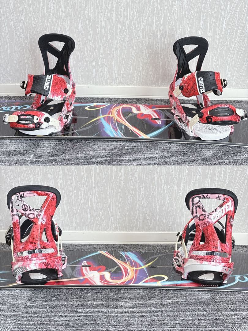 56超豪華❗️バートン/カスタム メンズスノーボードセット★148cm+ビン付