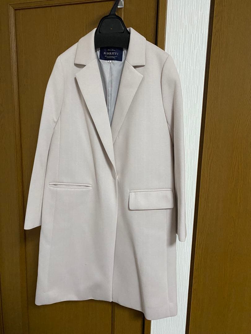 ☆新品☆JUSGLITTY ライトピンク チェスターコート サイズ2