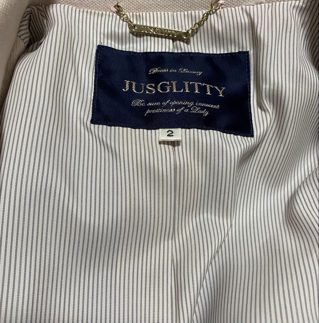 ☆新品☆JUSGLITTY ライトピンク チェスターコート サイズ2
