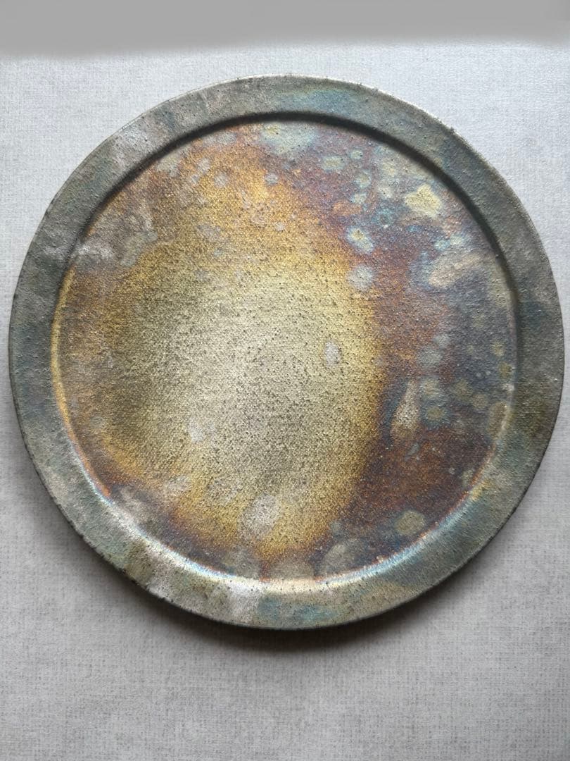 銀彩　皿　プレート　新品未使用　陶器