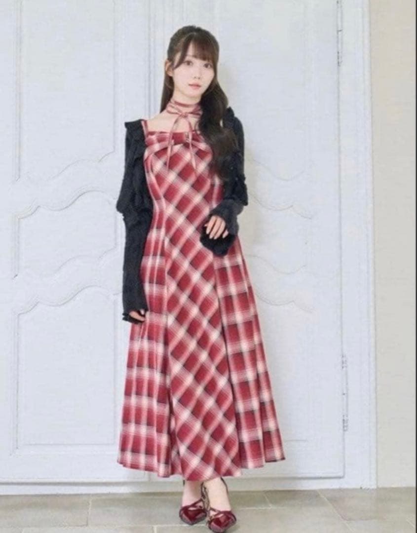 Rosé Muse ロゼミューズ Front ribbon cami dress