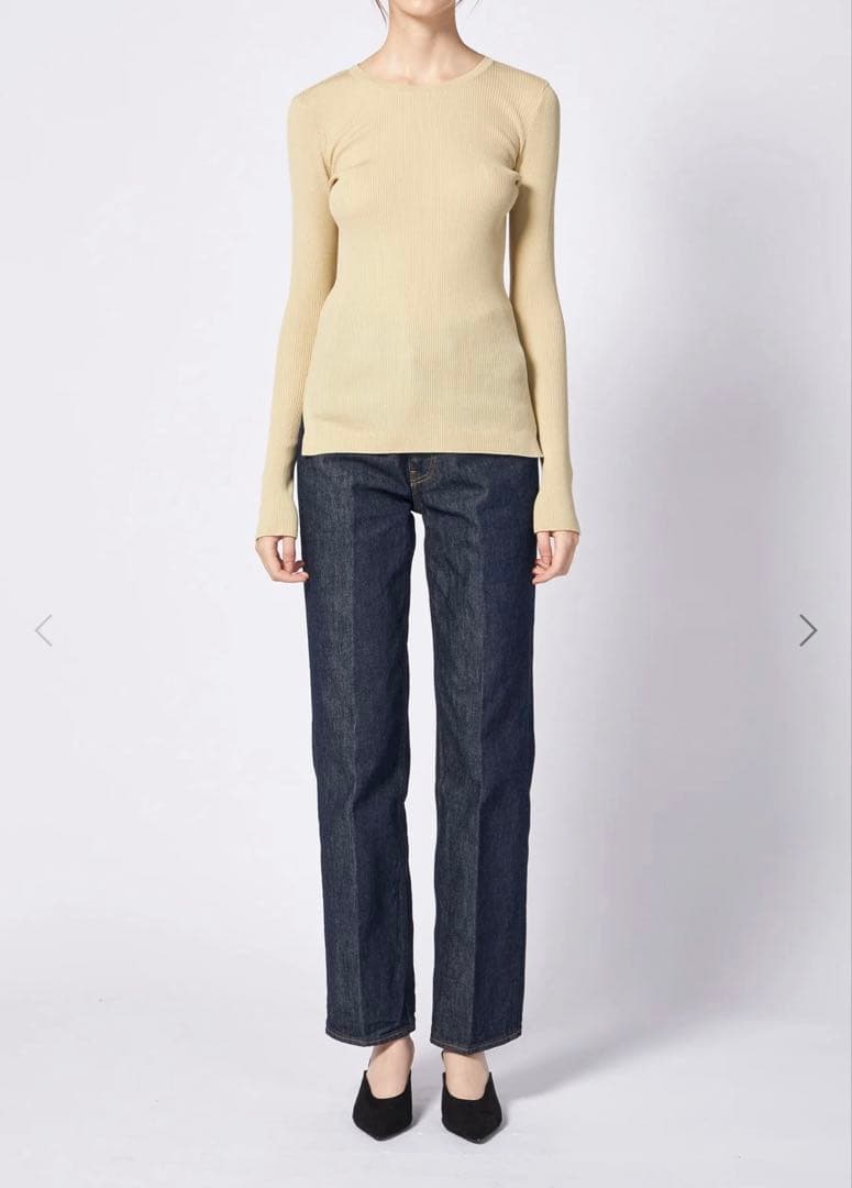 AURALEE リブ編み 長袖トップス