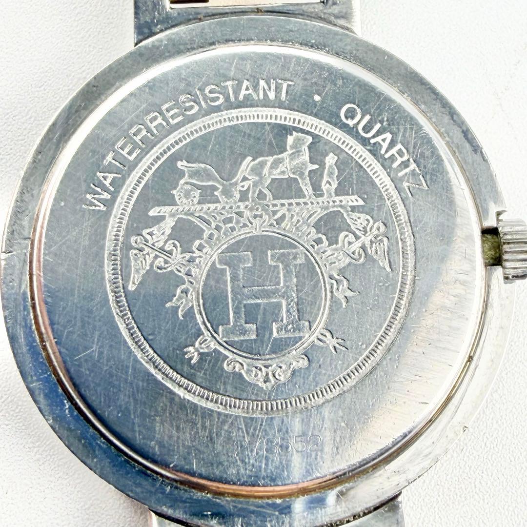 【新品電池】 エルメス クリッパー デイト コンビ HベルトSS/GP