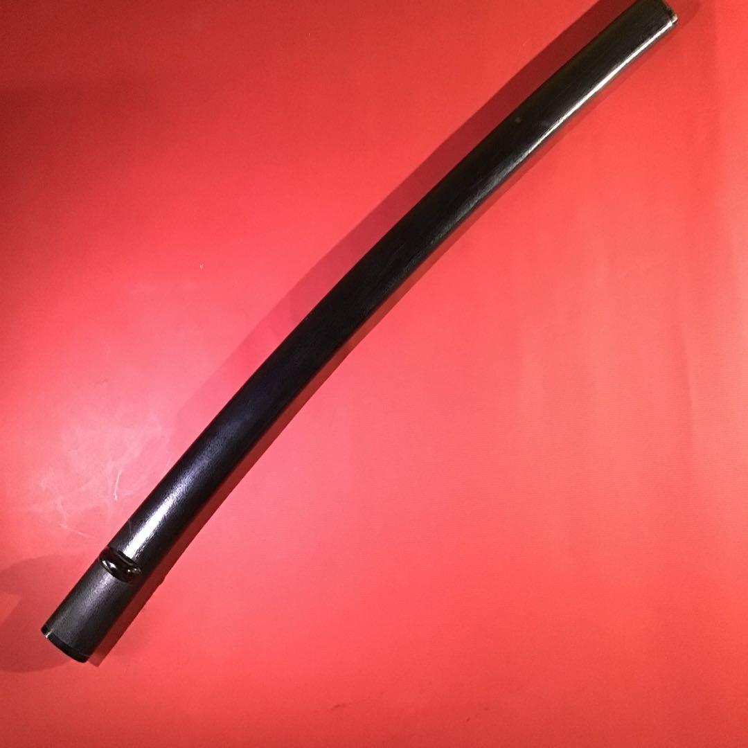 黒漆塗叩地　脇差鞘　江戸期保証