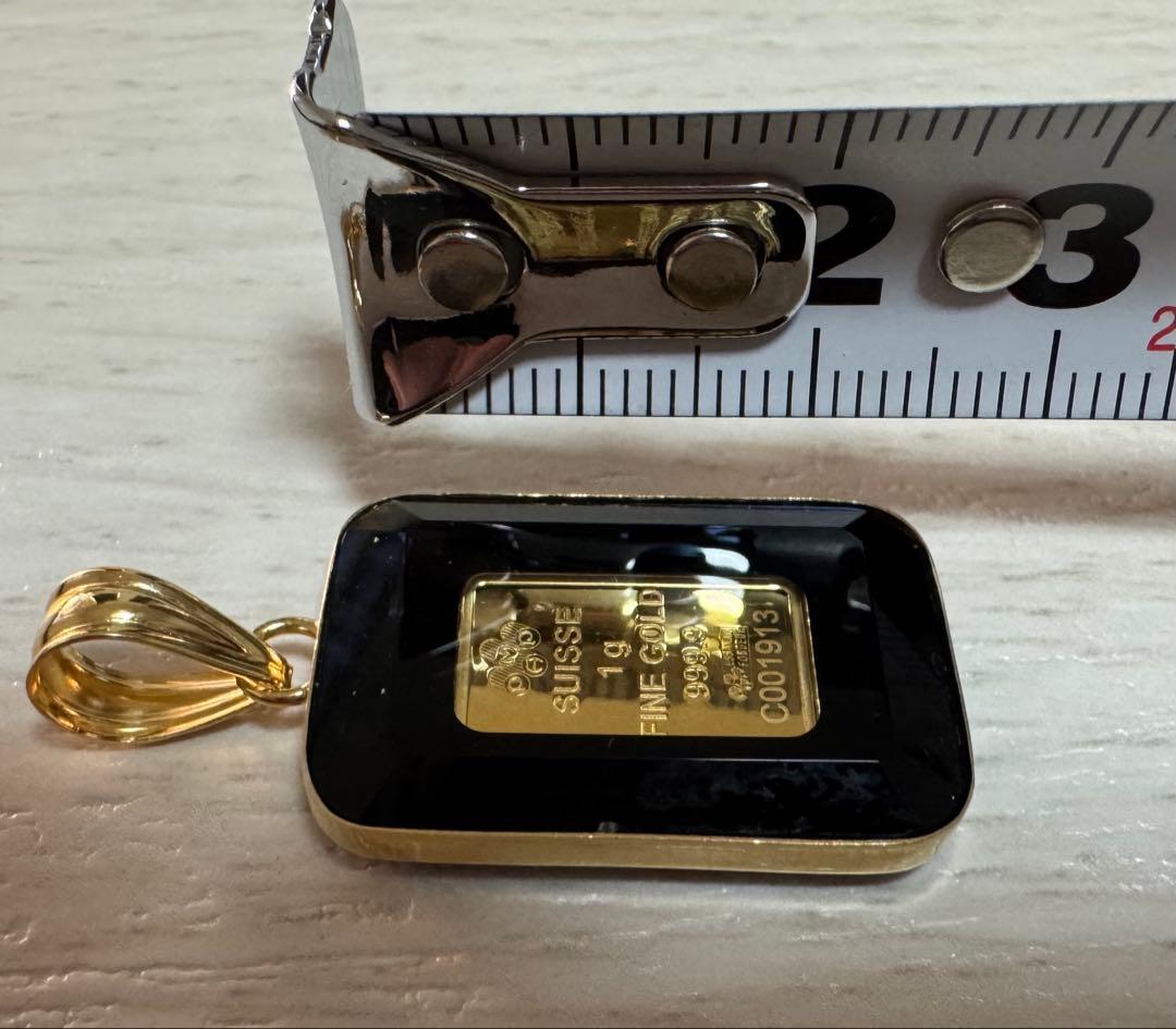 金のインゴット/ペンダントトップ/純金スイス製/お洒落ジュエリー18金