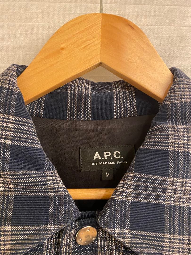 A.P.C. ネイビー チェック ジャケット　M