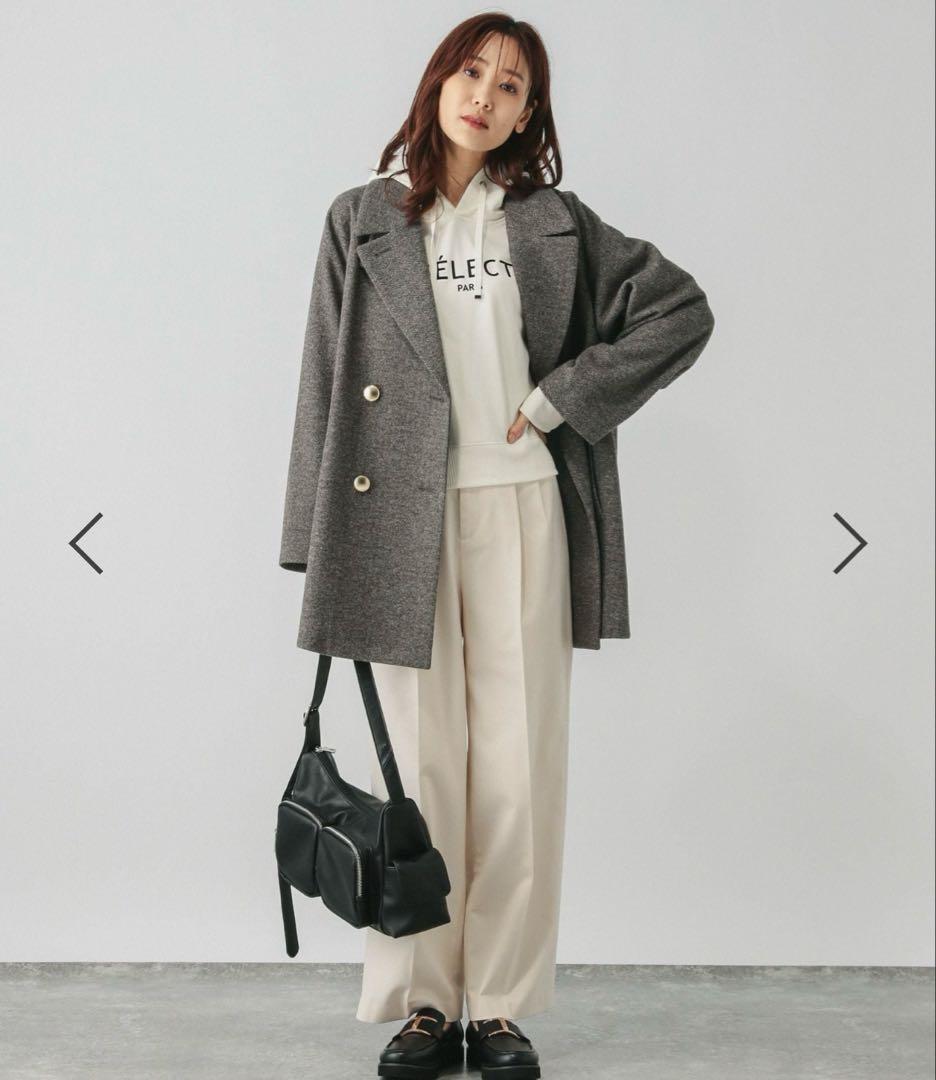 グローバルワーク　軽やかストレッチ衿2wayコート