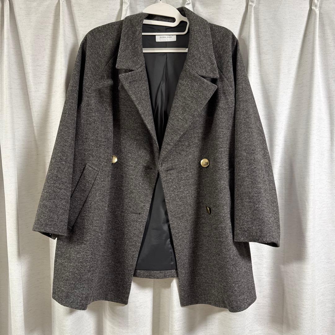 グローバルワーク　軽やかストレッチ衿2wayコート