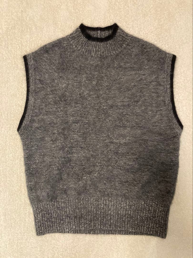 【美品】UNITEDARROWS フォックス カシミヤ ハイネック ニットベスト