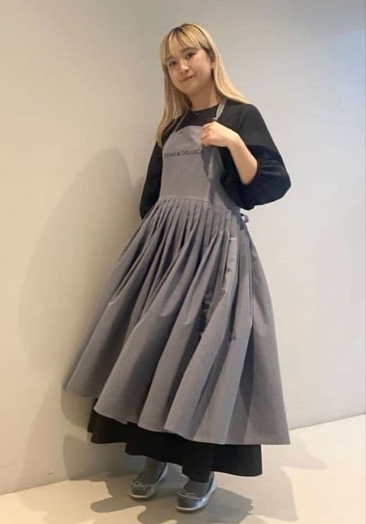 新品　Dean &DeLuca ×ビームス　フレアエプロンドレス　グレー　完売品