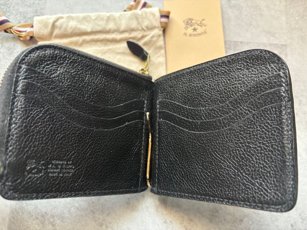 美品　イルビゾンテ　マネークリップ　ケース　財布　ブラック
