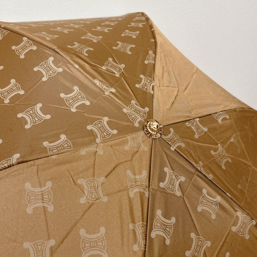 美品 CELINE セリーヌ 晴雨兼用パラソル 日傘 折りたたみ傘 マカダム