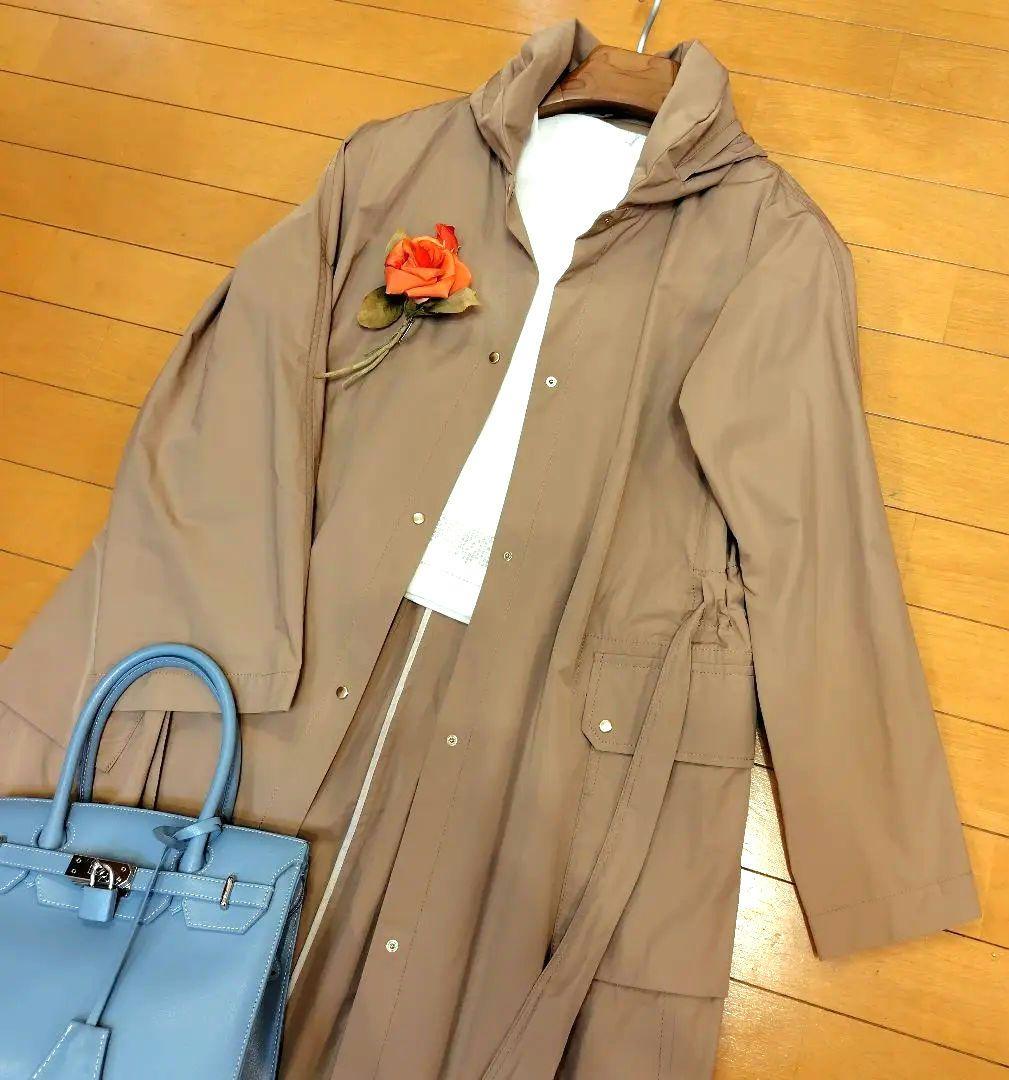 レリアン 近年モデル ベージュ トレンチコート フーデッド9M