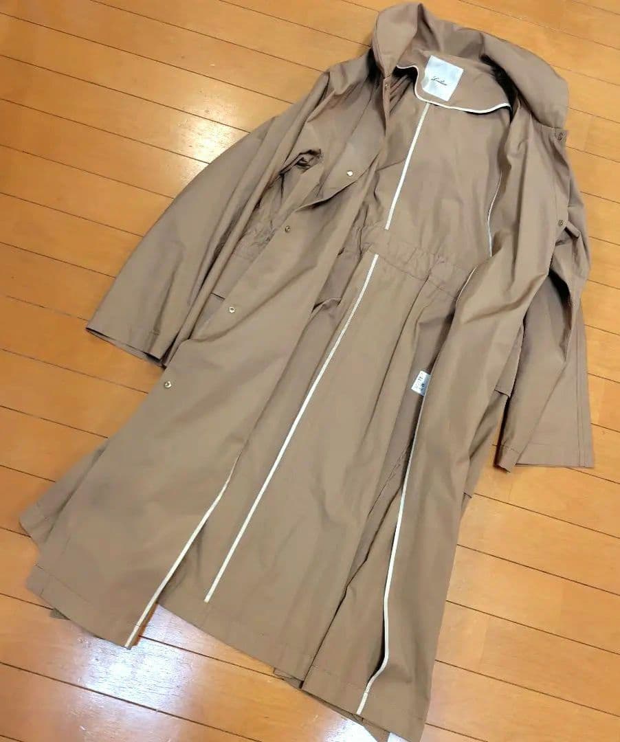レリアン 近年モデル ベージュ トレンチコート フーデッド9M
