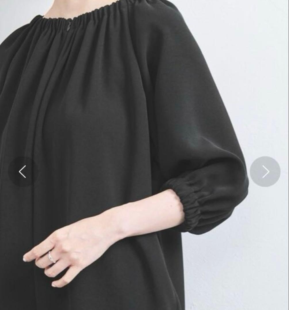 UNITED ARROWS COMFY ギャザー オールインワン 黒 ブラック