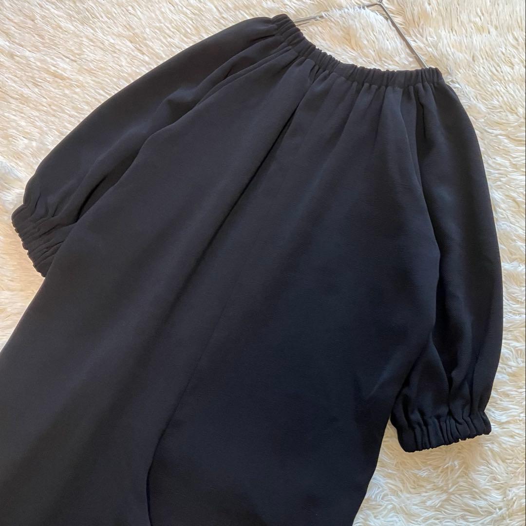 UNITED ARROWS COMFY ギャザー オールインワン 黒 ブラック