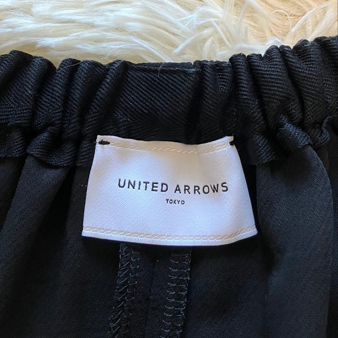 UNITED ARROWS COMFY ギャザー オールインワン 黒 ブラック