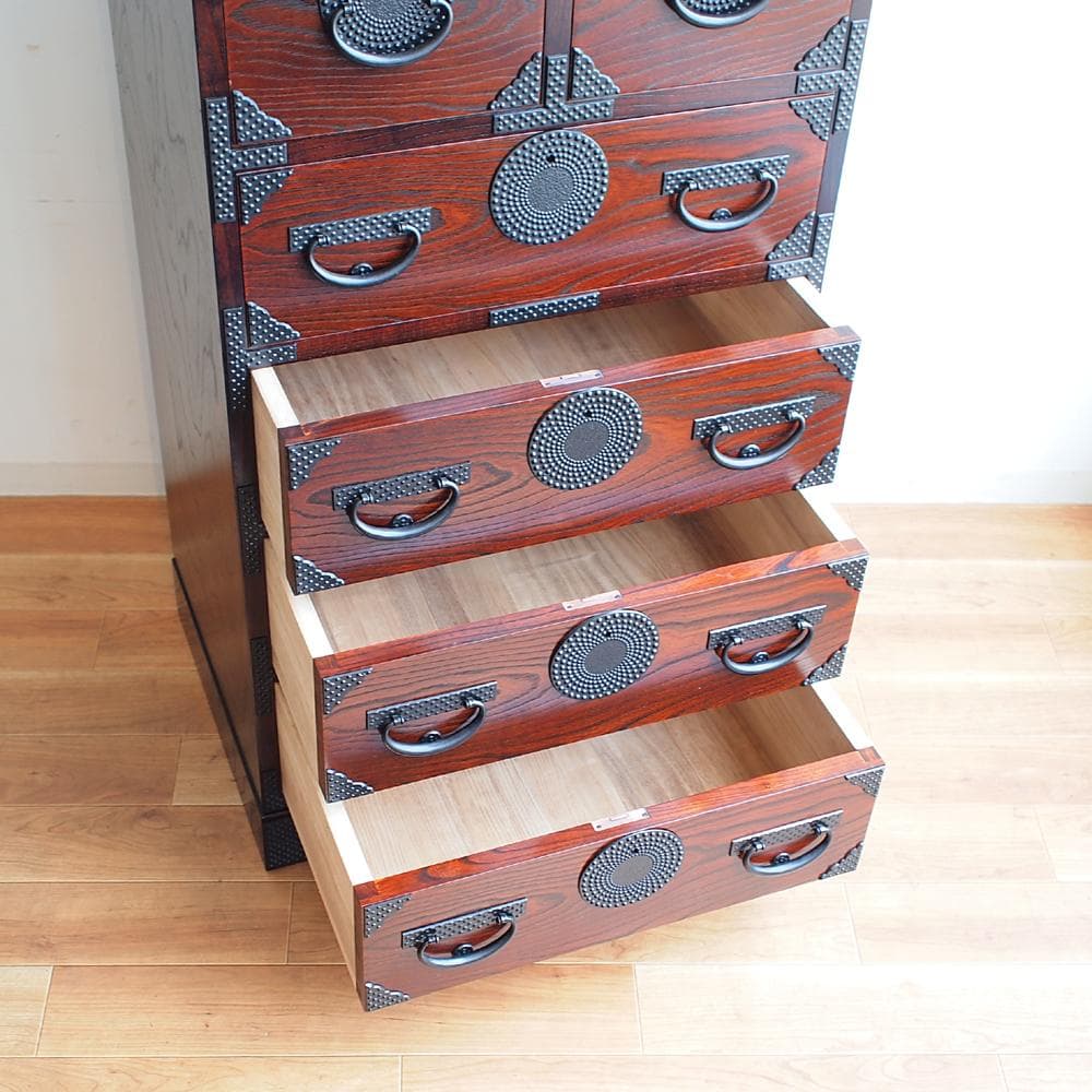 美品 岩谷堂箪笥 No.314 月雫 立長箪笥 鍵あり 定価35万