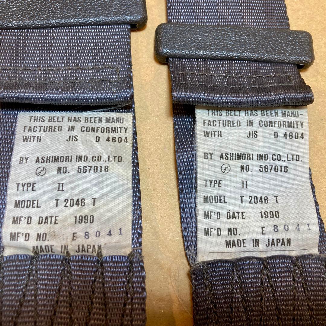 【社外】 AE86 リア シートベルト 芦森工業 2点式 旧車 レビン トレノ