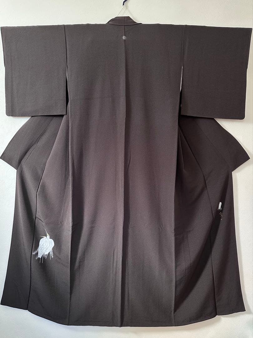 ③【美品】菅有鬼一　東京友禅　白鷺　付下げ　縫一つ紋　正絹　袷