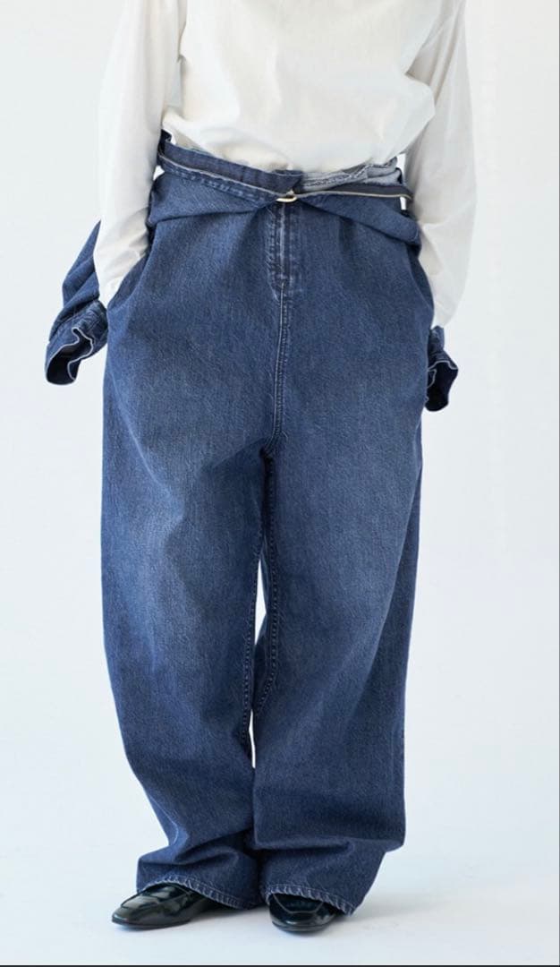 イエナ/アッパーハイツ M パフスリーブデニムオールインワン2025