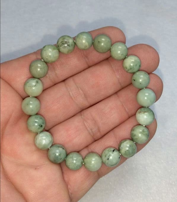 専用【高品質】日高翡翠 ブレスレット ９,５㎜　ブレスレット　美品　希少