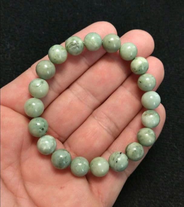 専用【高品質】日高翡翠 ブレスレット ９,５㎜　ブレスレット　美品　希少