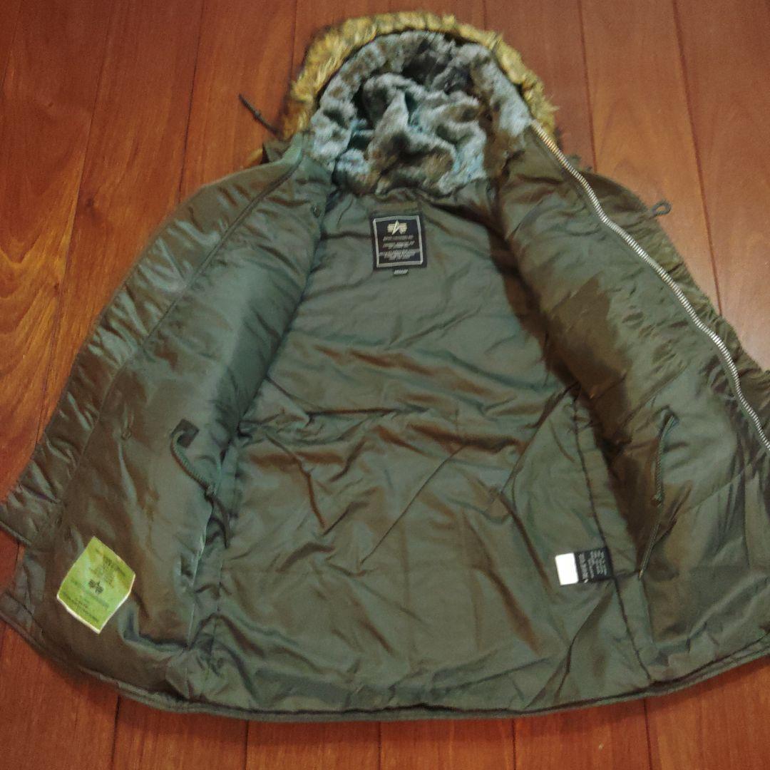 ALPHA N-3B フライトジャケット Mサイズ ファー付 ミリタリー