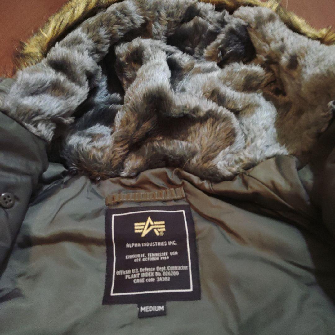 ALPHA N-3B フライトジャケット Mサイズ ファー付 ミリタリー