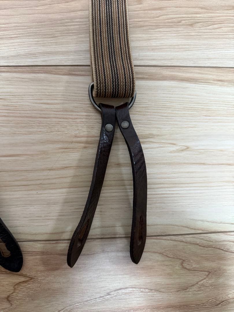 【リーバイス】サスペンダー ベルト レザー ボタン用