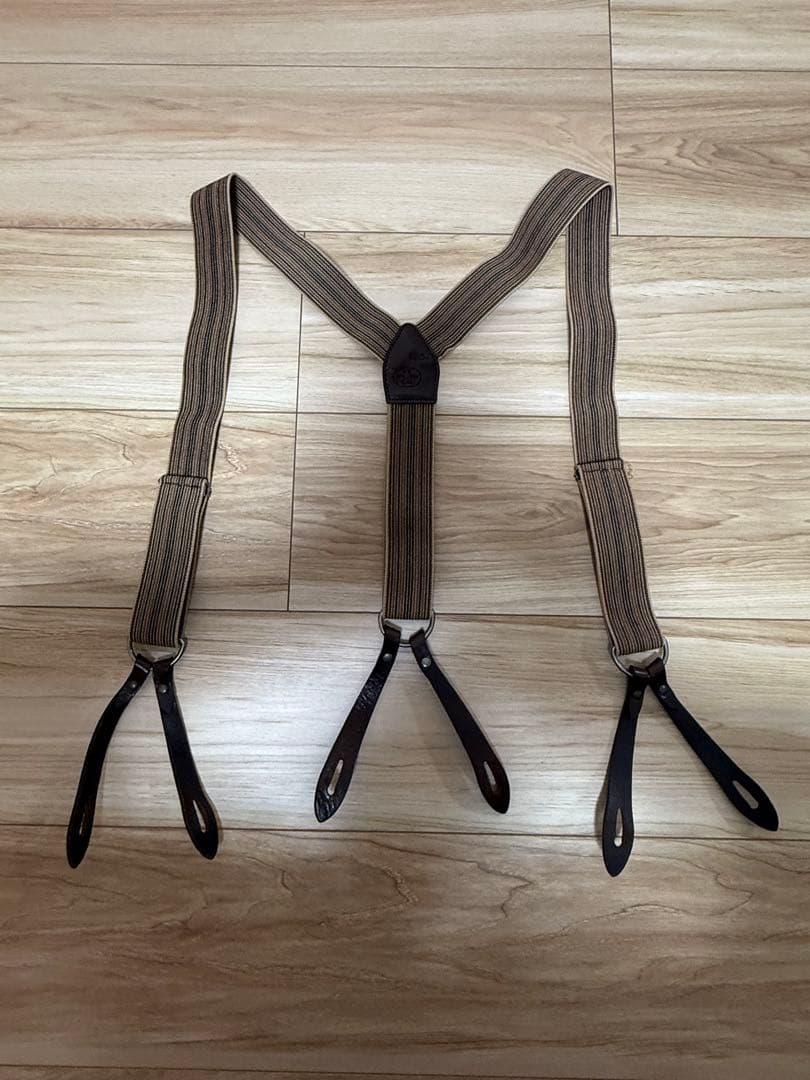 【リーバイス】サスペンダー ベルト レザー ボタン用