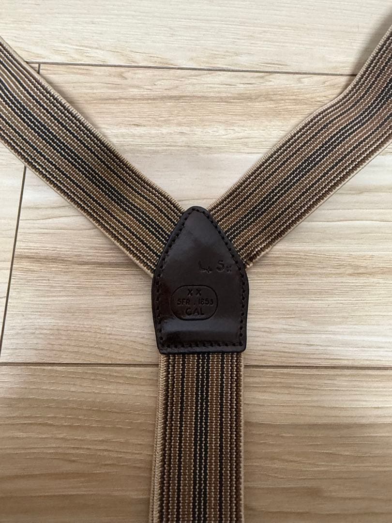 【リーバイス】サスペンダー ベルト レザー ボタン用