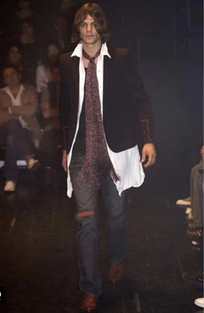 ナンバーナイン　05ss　ナイトクローラー期ラメストール　赤×黒