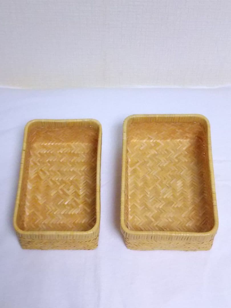 【鳥越竹細工】蓋付き 竹かご すず竹