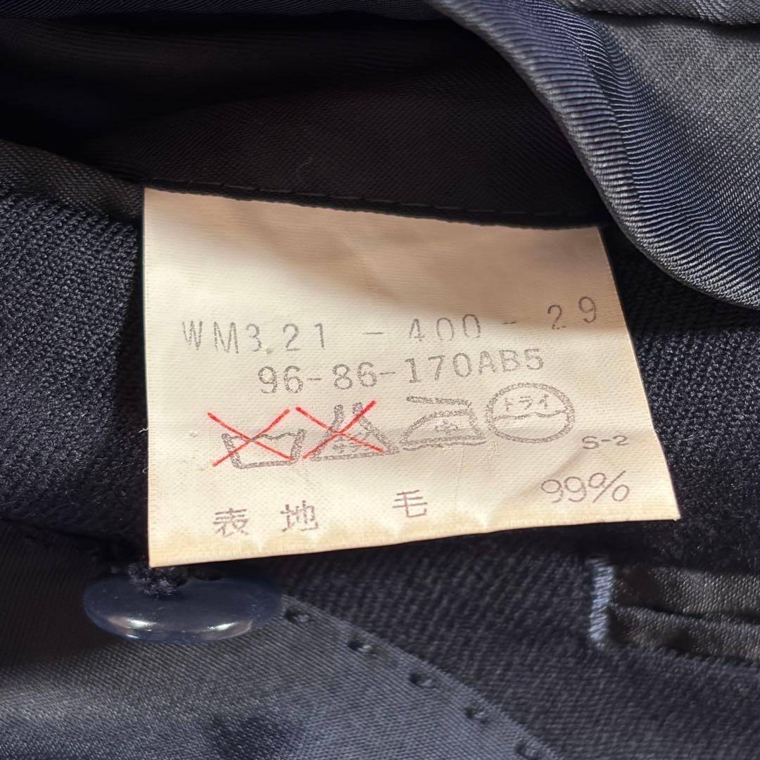 極美品 バーバリー 紺ブレ 刻印金ボタン ネイビー ダブル Lサイズ