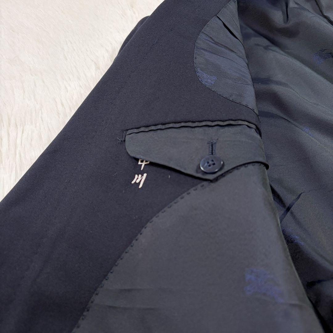 極美品 バーバリー 紺ブレ 刻印金ボタン ネイビー ダブル Lサイズ