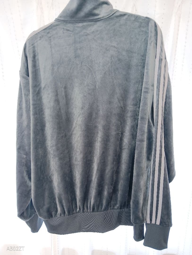 adidas FIREBIRD VELOUR TRACK TOPダークグレーXL