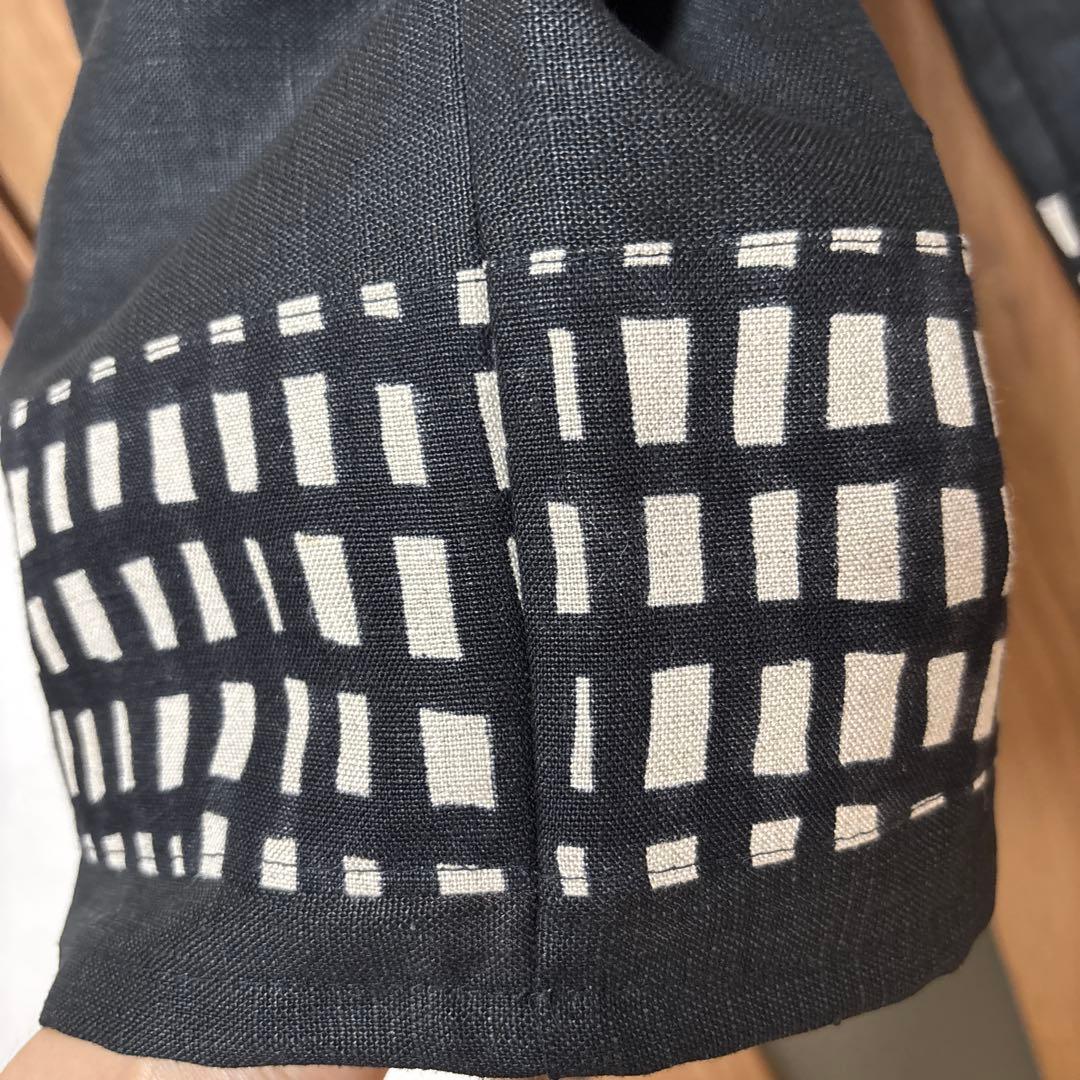 ミナペルホネン　sora check イージーパンツ　ハンドメイド