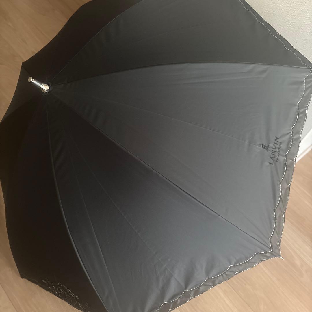 新品LANVIN COLLECTON 晴雨兼用傘 オーガンジーローズカットワーク