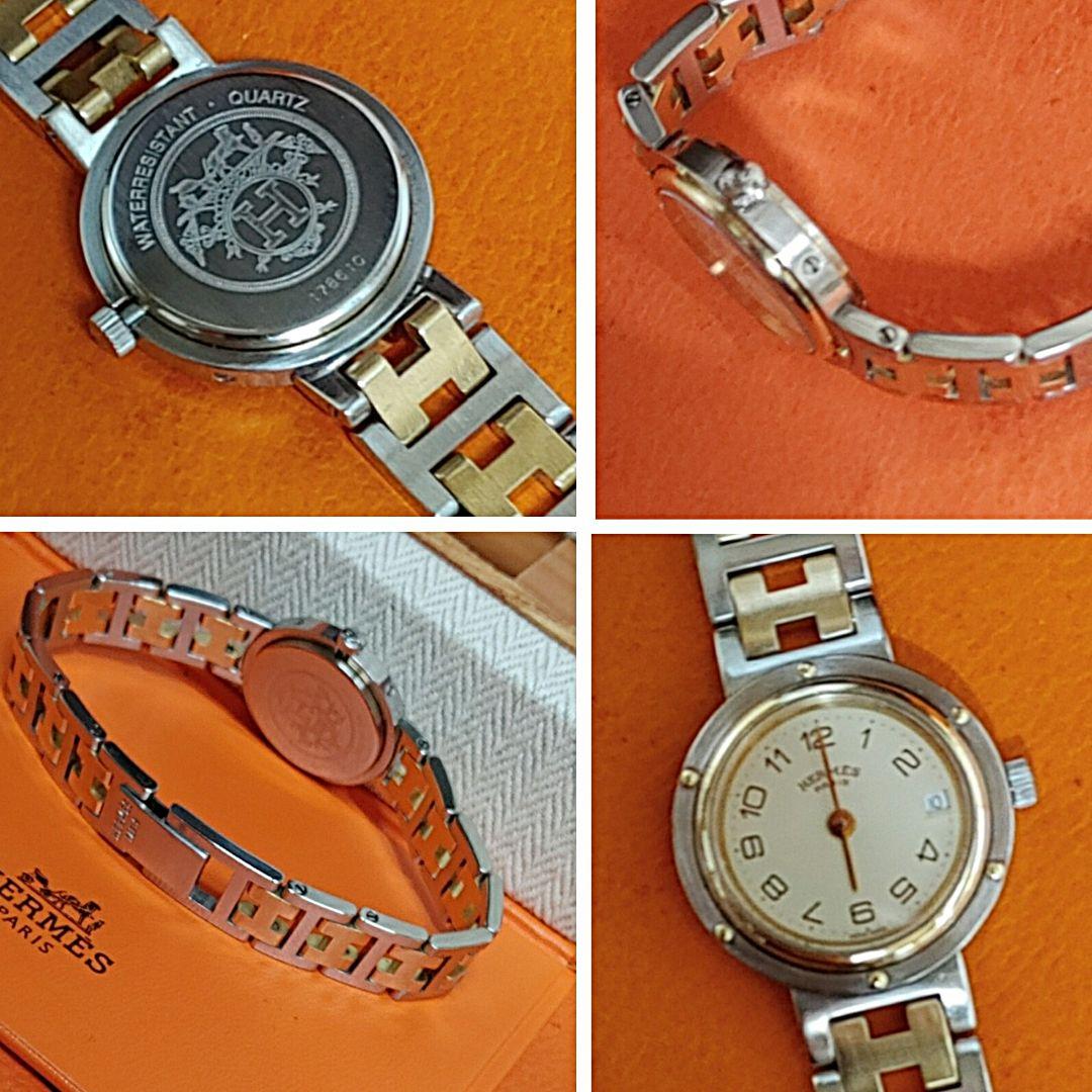 エルメス時計/極極極美品クリッパー/新品電池新品仕上げ正常稼働品/レディース