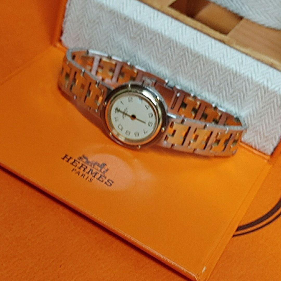 エルメス時計/極極極美品クリッパー/新品電池新品仕上げ正常稼働品/レディース