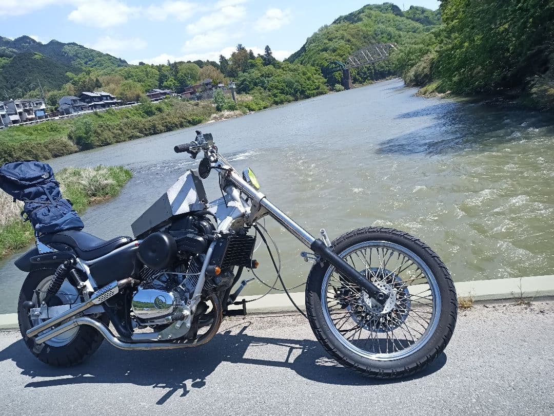 マグナ250 エアクリ　ドロップ　ビンテージ加工