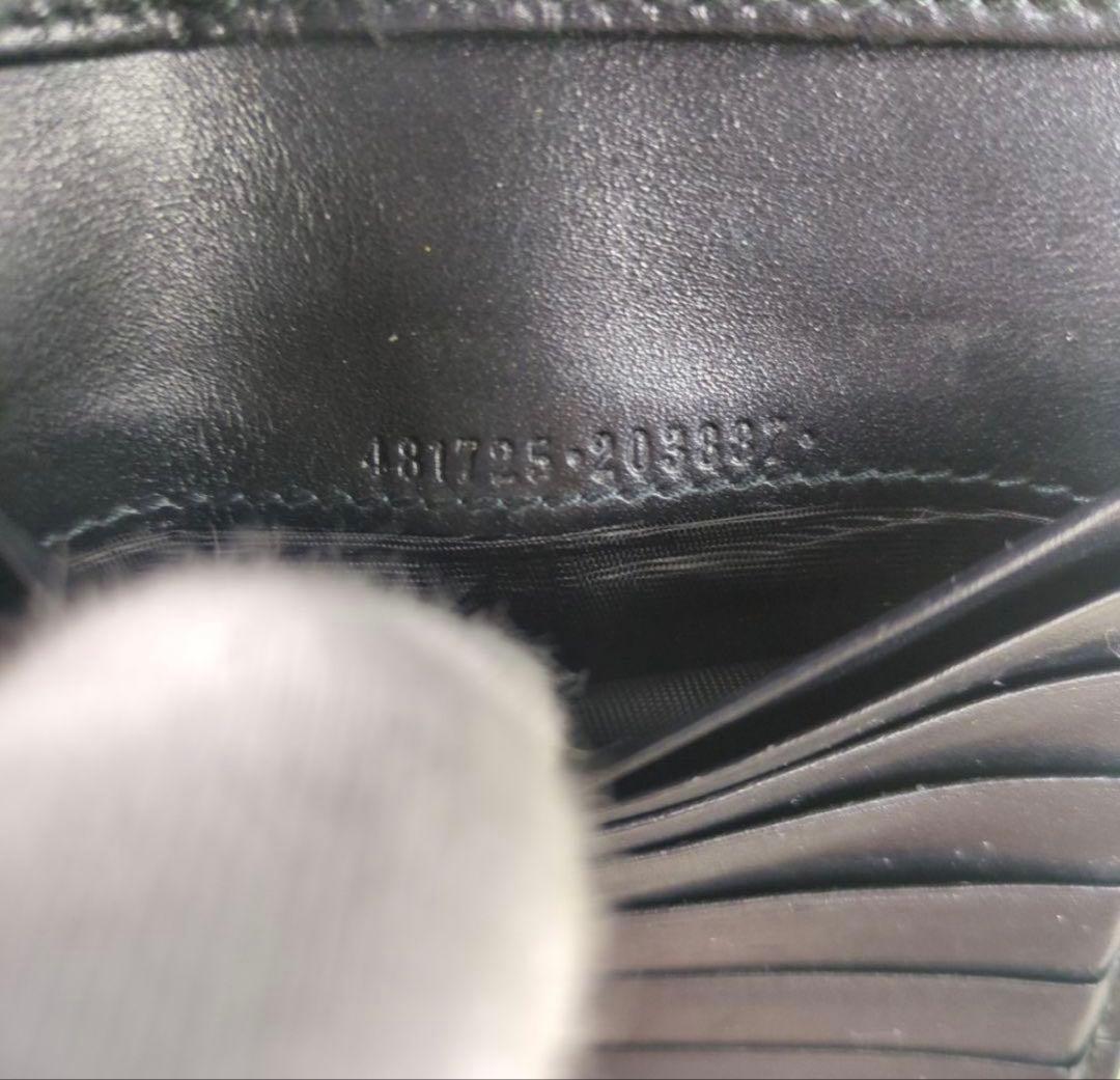 GUCCI ドリアン シマ レザー GGロゴ 二つ折り 財布 小銭ホック訳あり