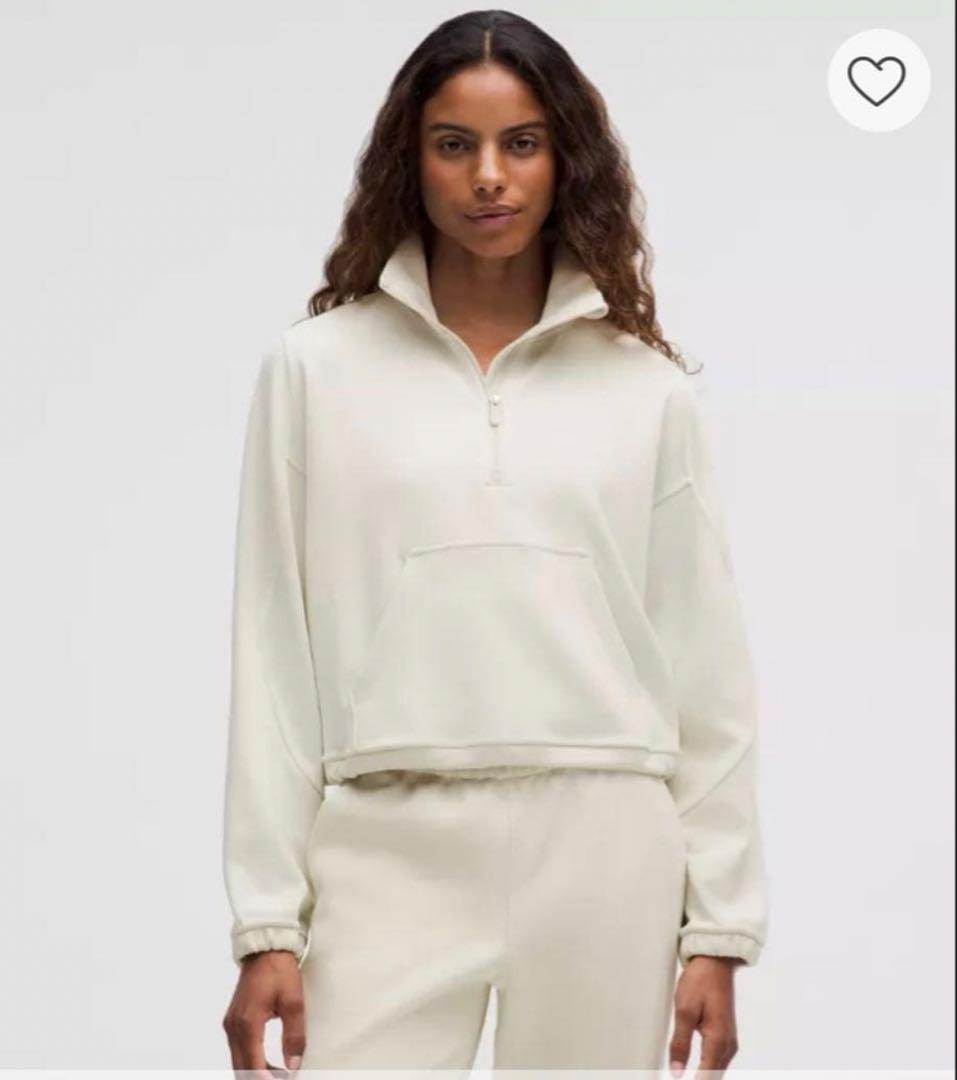 Lululemon Softstreme ハーフジップ パーカー ホワイト 10