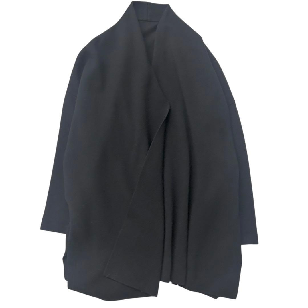 【ほぼ未使用❣️】ミューズドゥーズィエムクラス スムースニットガウンコート 黒