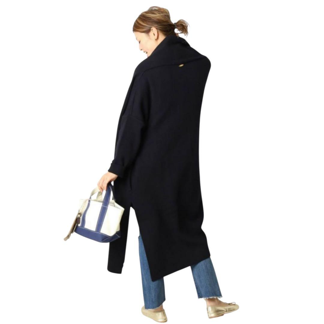 【ほぼ未使用❣️】ミューズドゥーズィエムクラス スムースニットガウンコート 黒