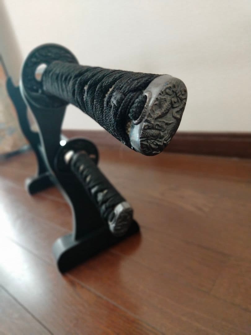 模造刀 上黒石目 龍雲の図 大刀 小刀 セット 刀袋付