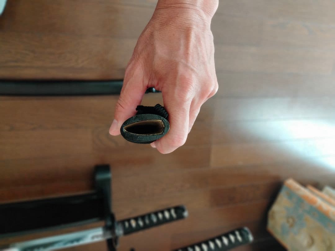 模造刀 上黒石目 龍雲の図 大刀 小刀 セット 刀袋付